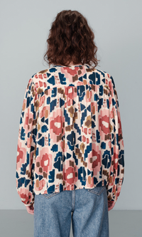 Grace & Mila Noelene Floral Printed V-Neck Blouse