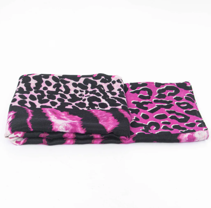 Ruby 67 Harriet Fuchsia Animal Print Scarf