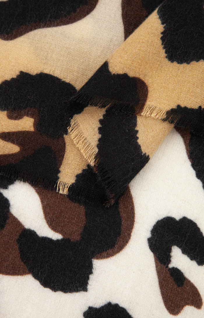 Ruby 67 Felicity Camel Leopard Scarf