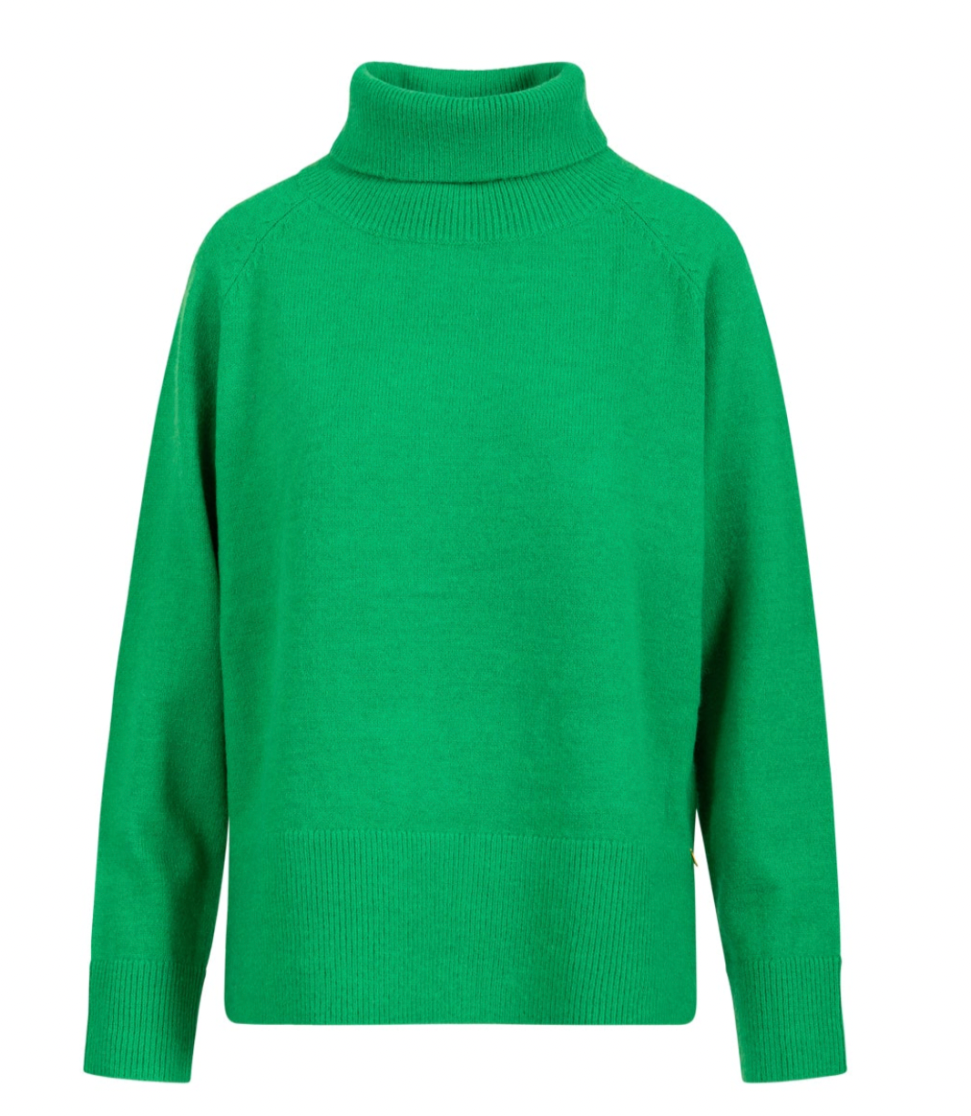 Coster Copenhagen Lush Green Cowl Neck Longline Knit