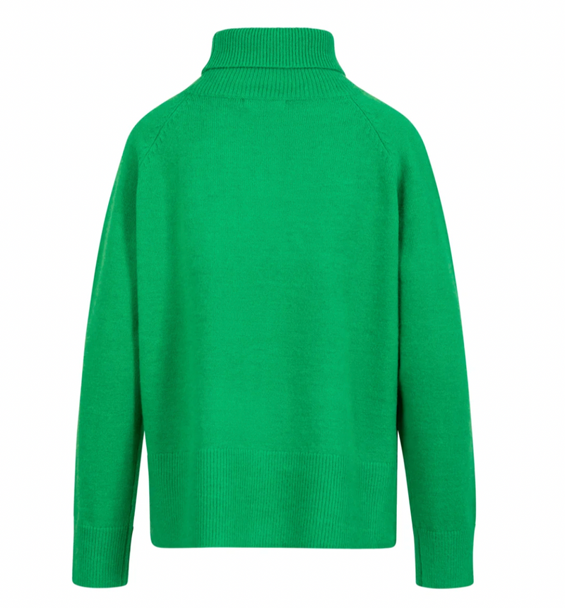 Coster Copenhagen Lush Green Cowl Neck Longline Knit