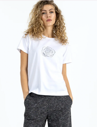 Coster Copenhagen White T-Shirt with Rhinestones