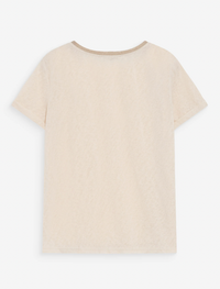 Grace & Mila Vasco Almond Lurex V-Neck T-Shirt