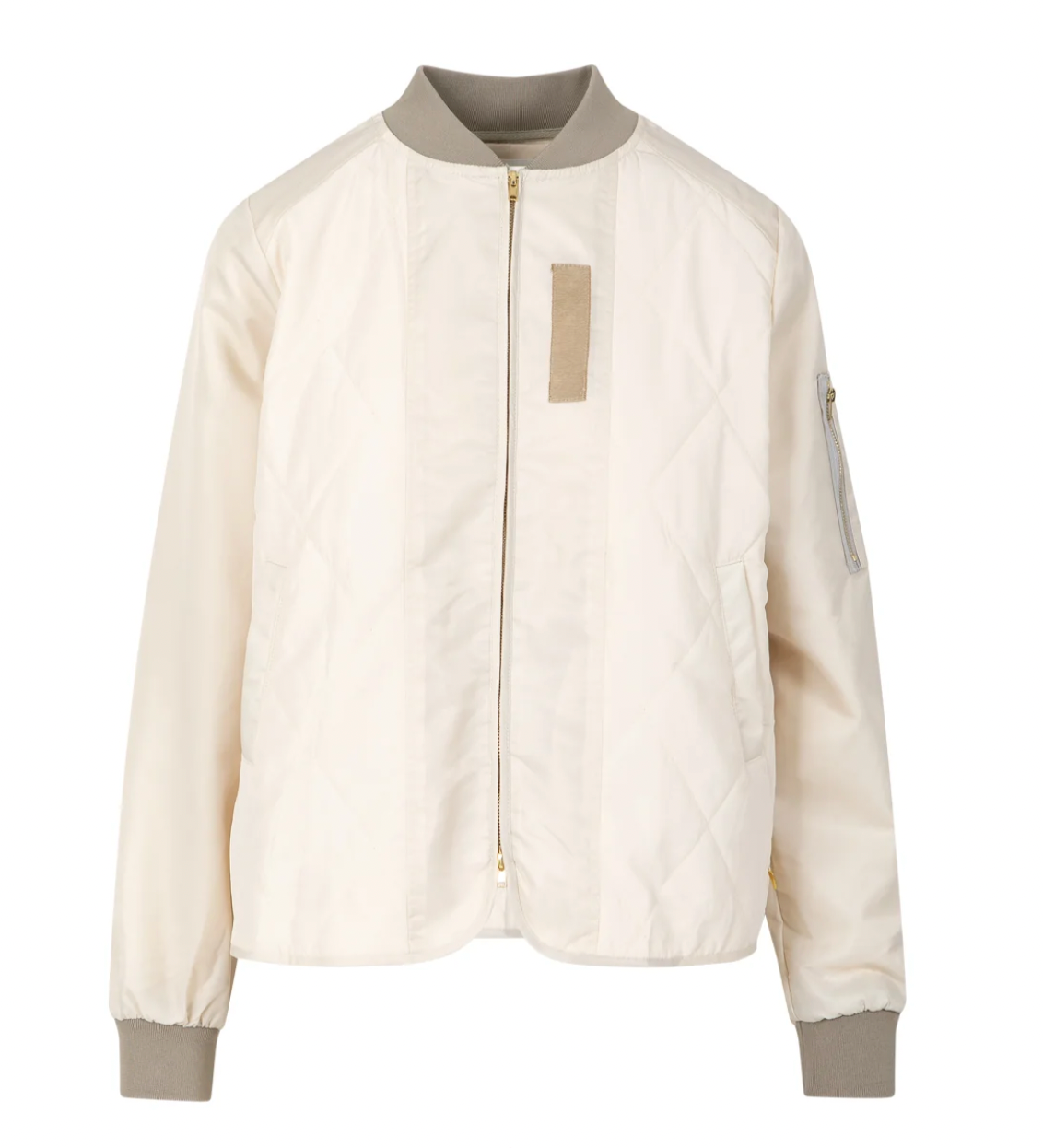 Coster Copenhagen Pearl Cream Quilted Bomber Jacket