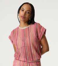 Garcia Coral Crush Patterned Knitted T-Shirt, Q260006