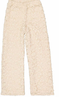 Garcia Cream Lace Embroidered Wide Leg Trousers, Q260117