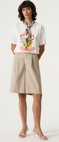 Garcia Off White Logo 'La Dolce Vita' T-Shirt, Q260005