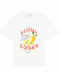 Garcia Off White Logo 'La Dolce Vita' T-Shirt, Q260005