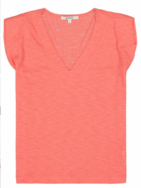 Garcia Coral Crush Textured V-Neck T-Shirt, Q260004