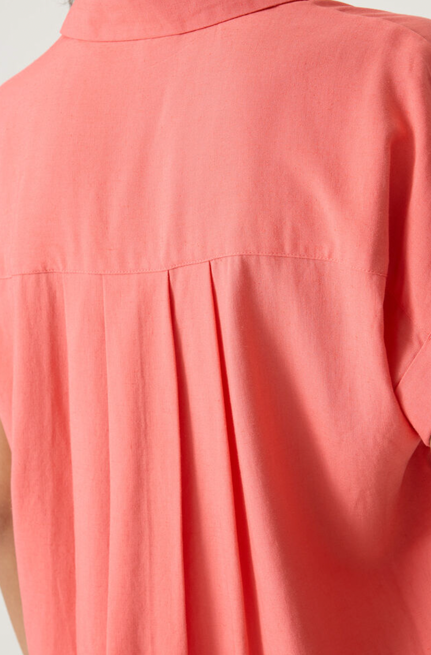 Garcia Coral Crush Linen Oversized Blouse, Q260032