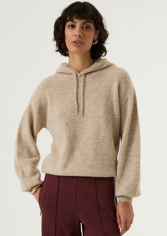 Garcia Winter Beige Supersoft Cosy Knitted Hoodie, V260245
