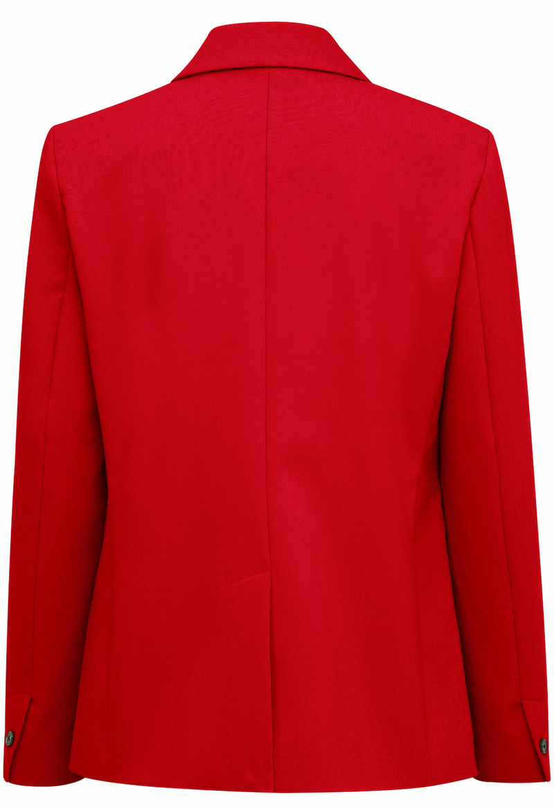 Soaked in Luxury Corinne Salsa Red Single Breasted Blazer, 30407532