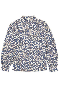 Garcia Summer Cobalt Abstract Printed Shirt, O260031