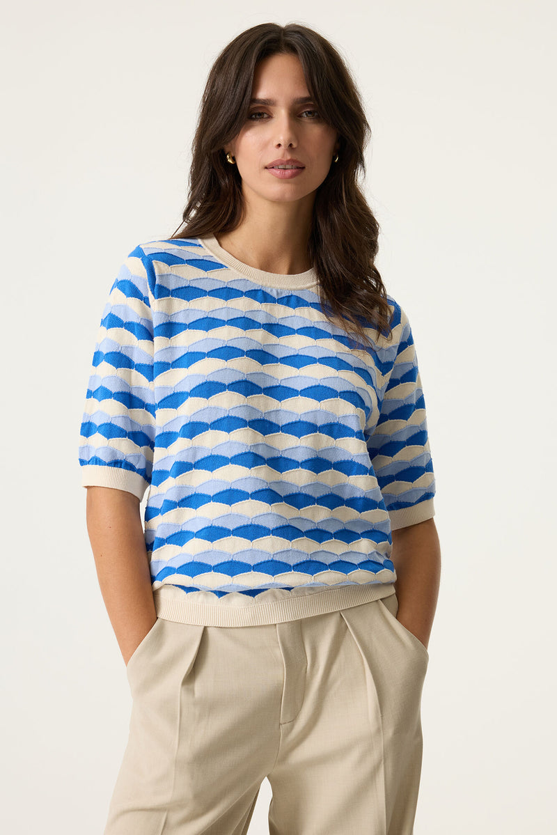Garcia Summer Cobalt Patterned Knit, O260046