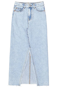 Garcia Bleached Denim Wash Midi Skirt, P42727