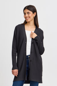 Fransa FrLala Phantom Grey Supersoft Button Cardigan