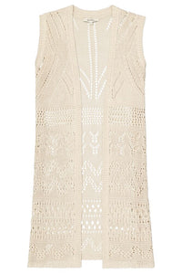 Garcia Almond Knitted Sleeveless Cardigan, Q40041