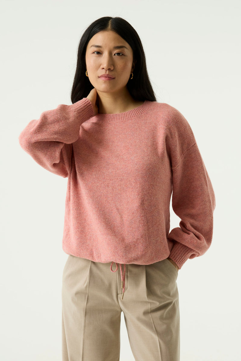 Garcia Coral Dust Melange Supersoft Knit with Tie Detailing, T260244