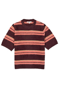 Garcia Hazel Bloom/Coral Dust Striped Lurex Supersoft Furry Knit, T260245