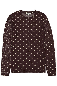 Garcia Hazel Bloom Polka Dot Mesh Long Sleeve Top, U260011
