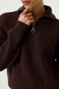 Garcia Hazel Bloom Knitted Half Zip Top, U260049