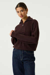 Garcia Hazel Bloom Knitted Half Zip Top, U260049