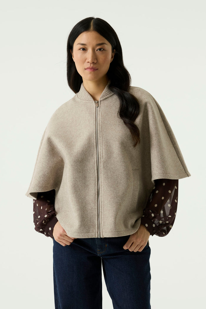 Garcia Sand Beige Jacket with Zipper, U260096