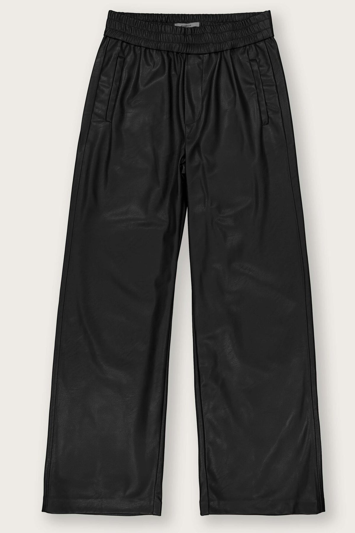 Garcia Sapphire Mist Highwaisted Faux Leather Wide Leg Trousers, U260111