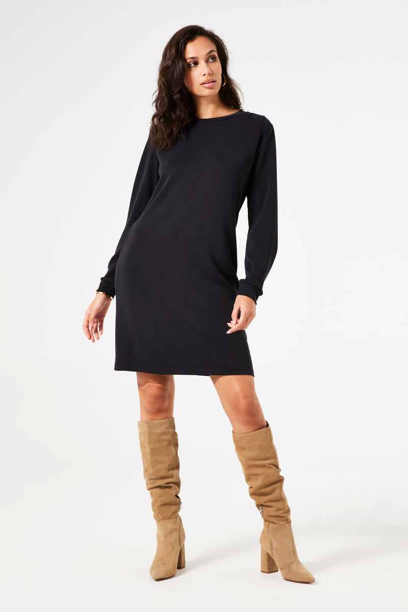 Garcia Black Modal Sweatshirt Jersey Dress, U40081