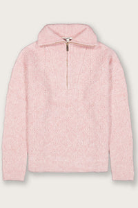 Garcia Dusky Pink Supersoft Cosy Half Zip Knit, V260242