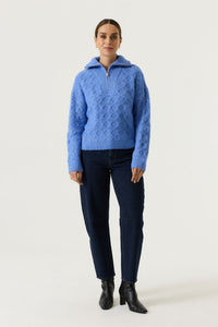 Garcia Ultramarine Blue Supersoft Cosy Half Zip Knit, V260242