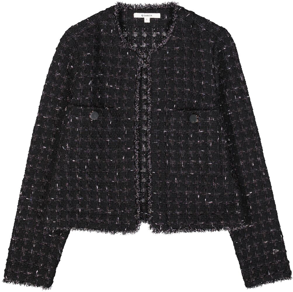 Garcia Black/Silver Tweed Boucle Jacket,  V40291