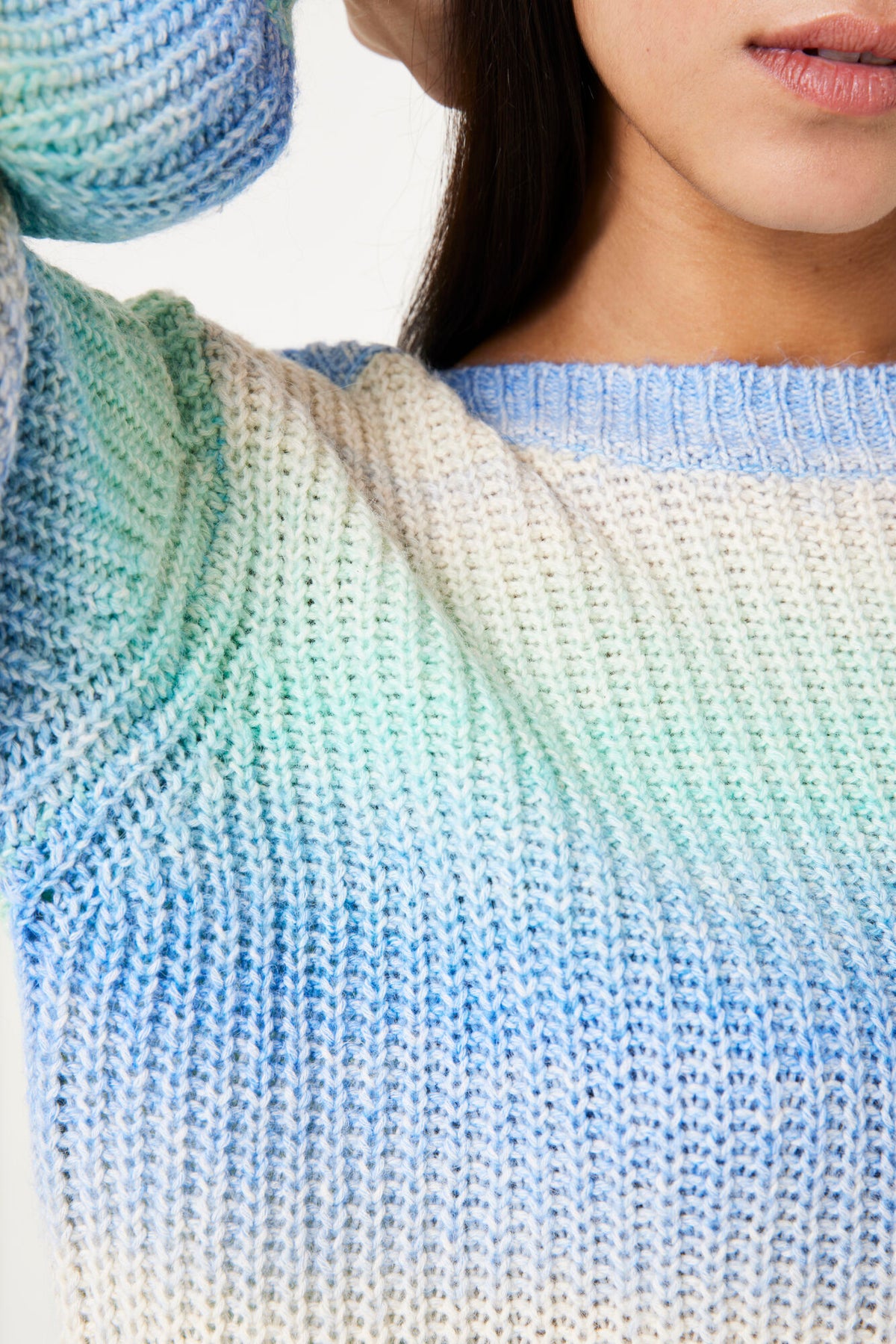 Garcia Bold Blue Ombre Knitted Jumper