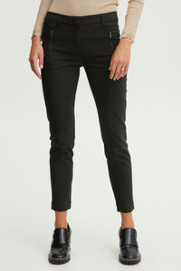 Fransa Zapant Black Cigarette Style Trousers, 20603400