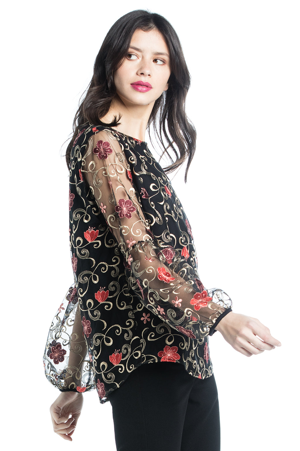 Cotton Brothers Embroidered Floral Top freeshipping - Ruby 67 Boutique