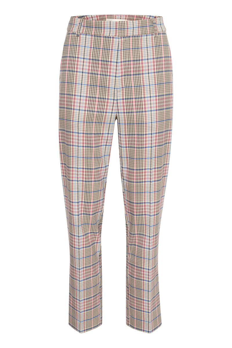 InWear Kian Zella Multi Colour Check Classic Trouser, 30108178