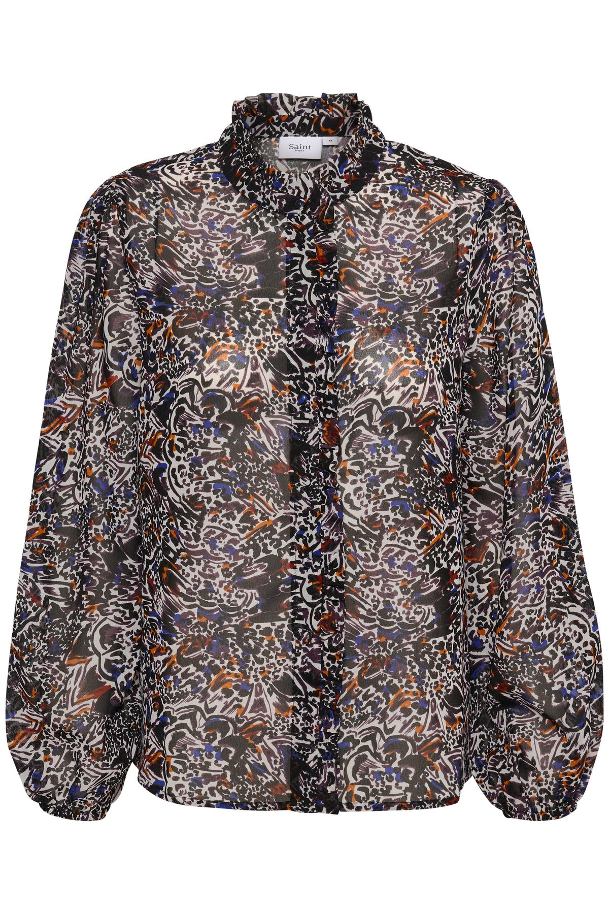 Saint Tropez Santana Ice Peacock Art Printed Blouse, 30512354