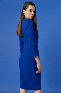 Access Fashion Cobalt Blue Ruched Midi Dress, W2-3010