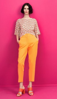 Access Fashion Orange Crepe Cigarette Trousers, 33-5040