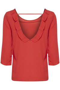 Ichi Carat Top, Aurora Red freeshipping - Ruby 67 Boutique