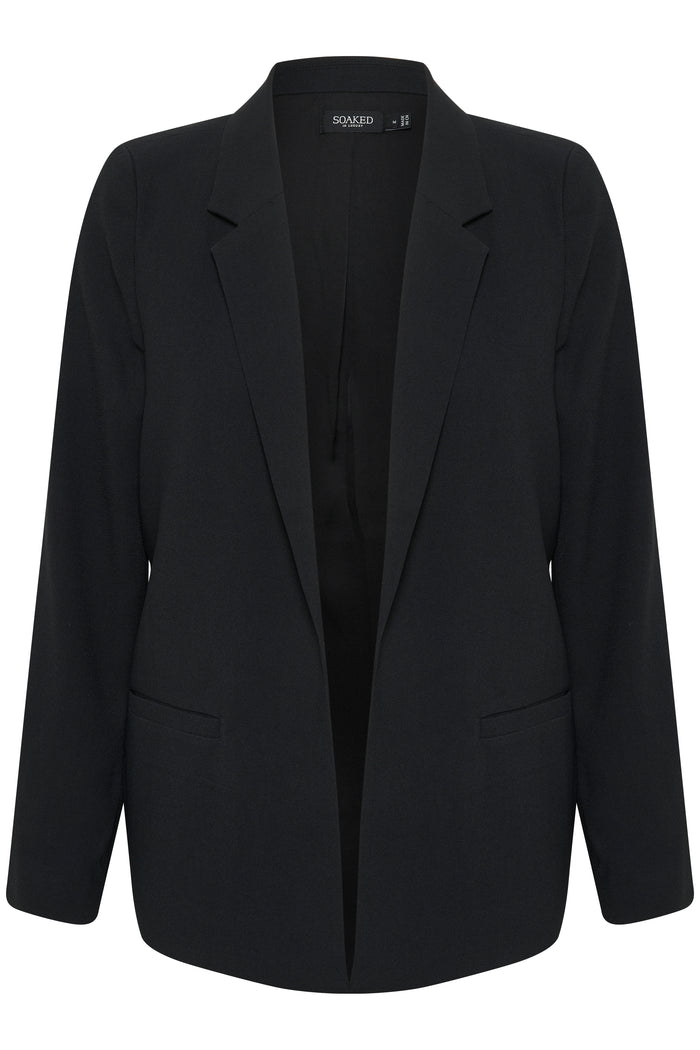 Soaked in Luxury Shirley Black Long Sleeve Blazer, 30405412