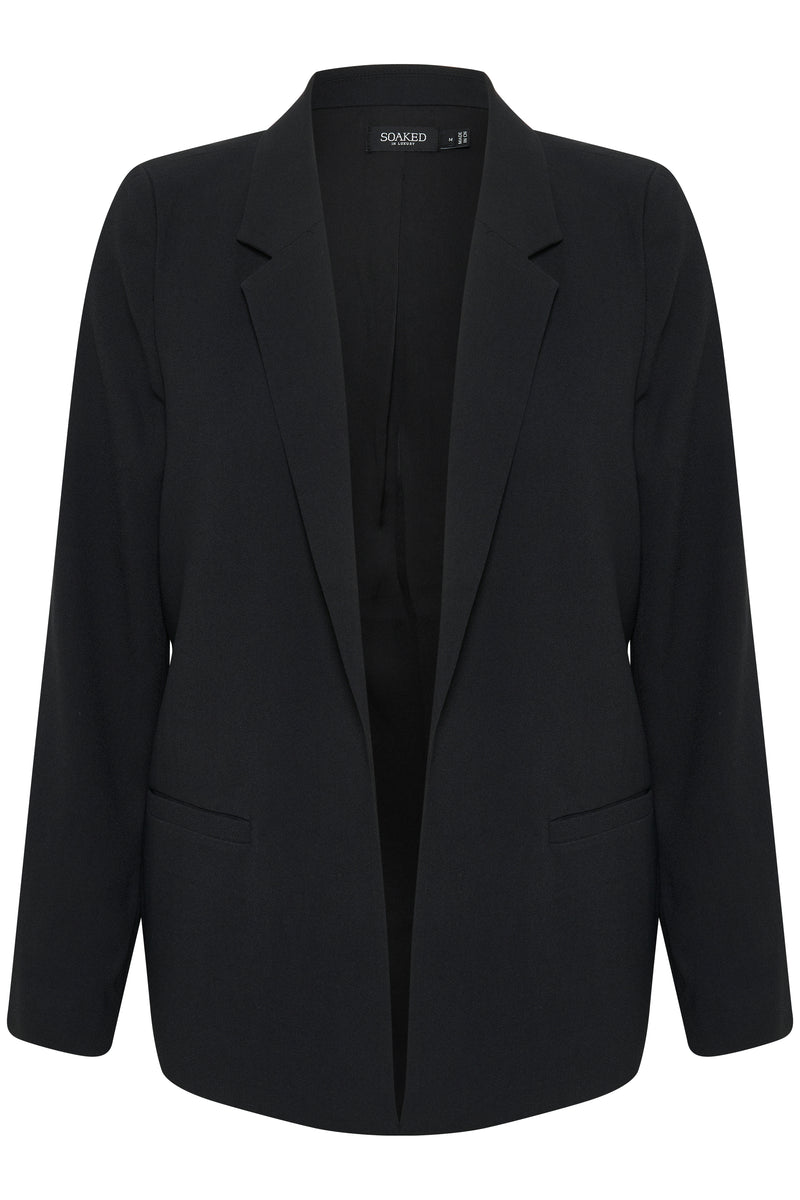 Soaked in Luxury Shirley Black Long Sleeve Blazer, 30405412