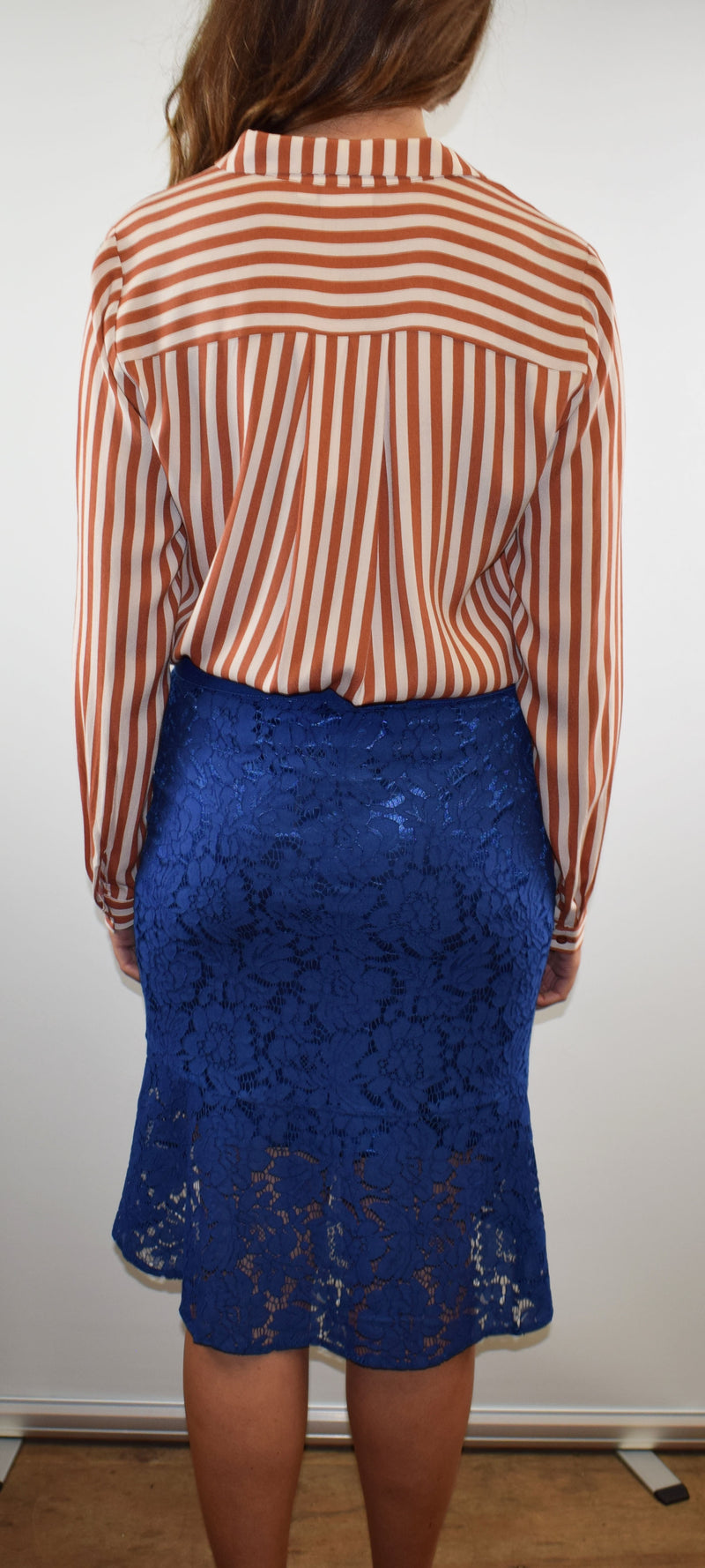 Saint Tropez Royal Blue Lace Skirt freeshipping - Ruby 67 Boutique